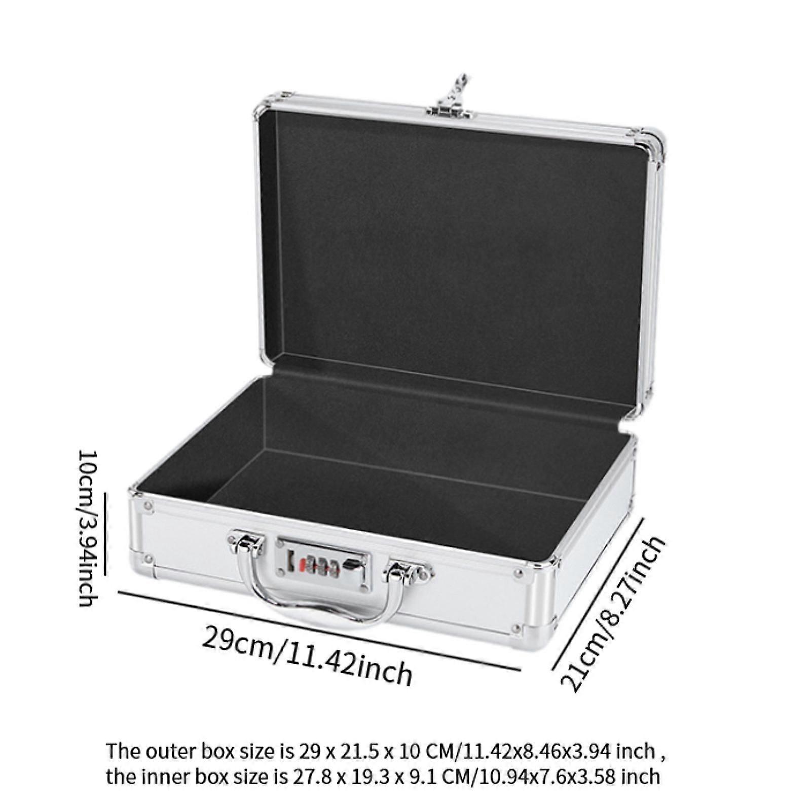 Estuche rígido Contenedor Relojes Maleta Caja de herramientas portátil con  cerradura de combinación 29x21.5x10cm