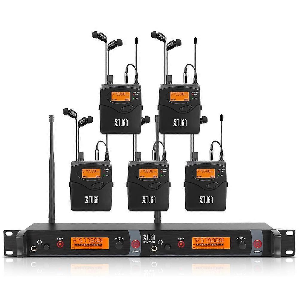 XTUGA RW2080 UHF trådløst scenesanger in-ear monitorsystem