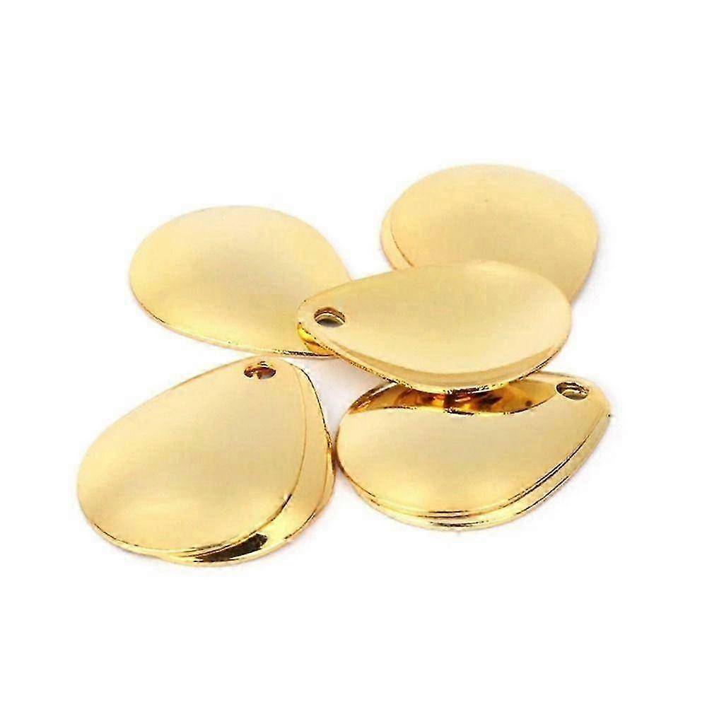 50 stk/lot Roter Glatte Nikkel Paljettblader Fiske Attractor Spinner Vib Lure Metall Vanndråper