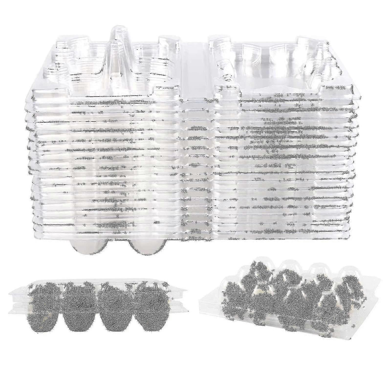 100pcs 12 Grids Quail Egg Box Reusable Quail Egg Cartons Egg Stora Box Transparent Frid Stora Box Mini Egg Dispenser With Lid For Refrirator Tw