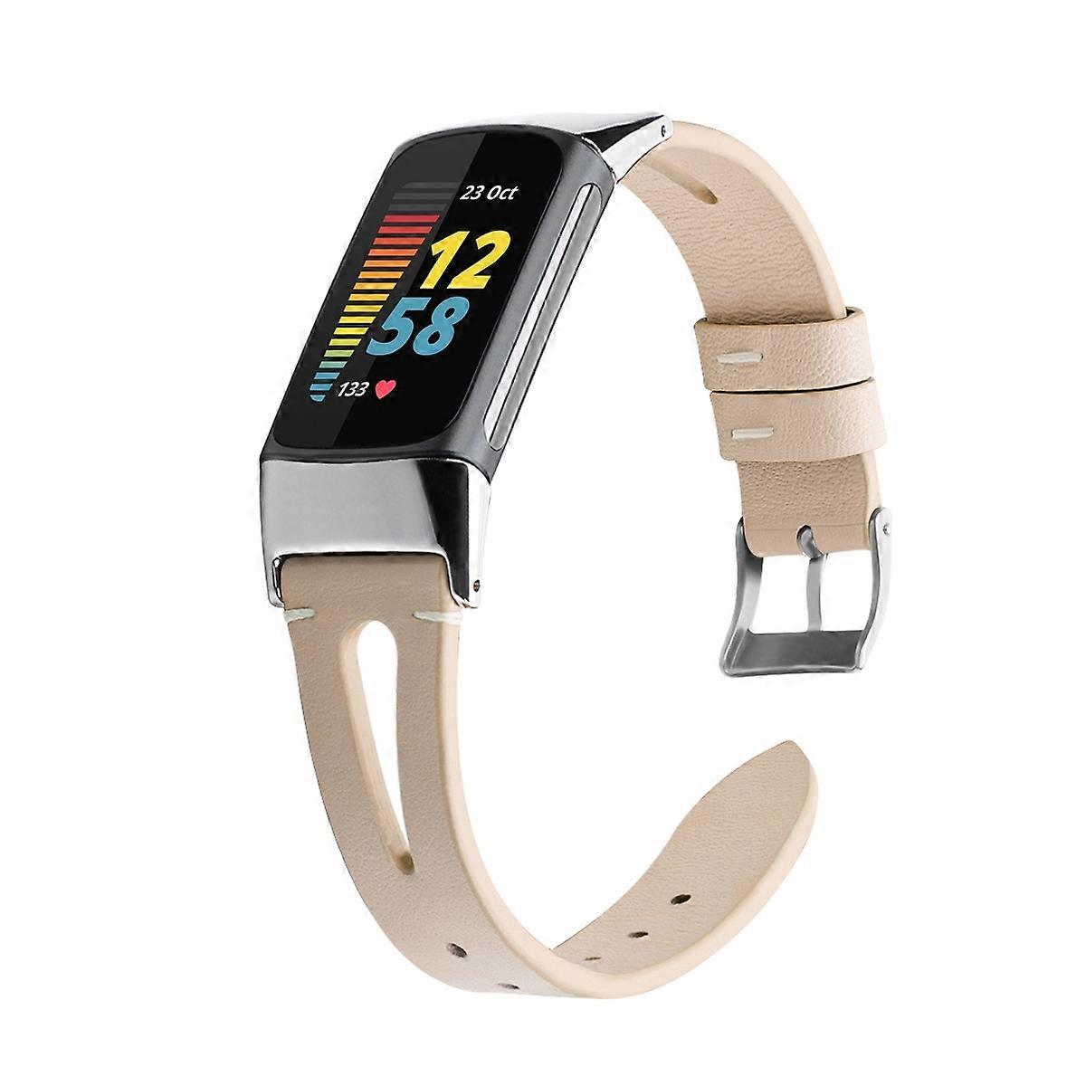 Pointed Tail Leather Strap For Fitbit Charge 5 For Fitbit Charge 5