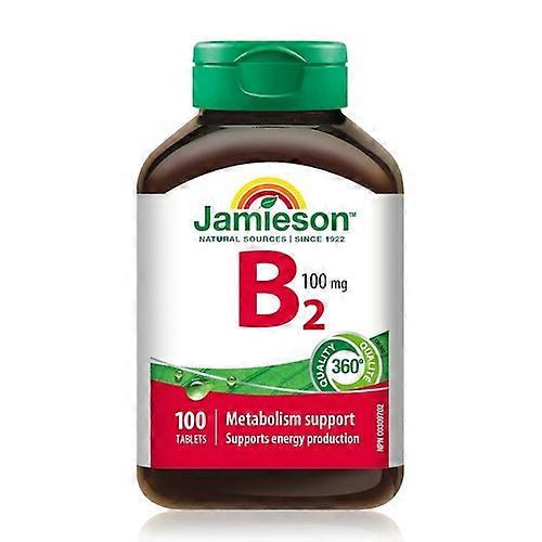 Jamieson Vitamins Vitamin B2 Riboflavin,100 Mg,100 Tablets