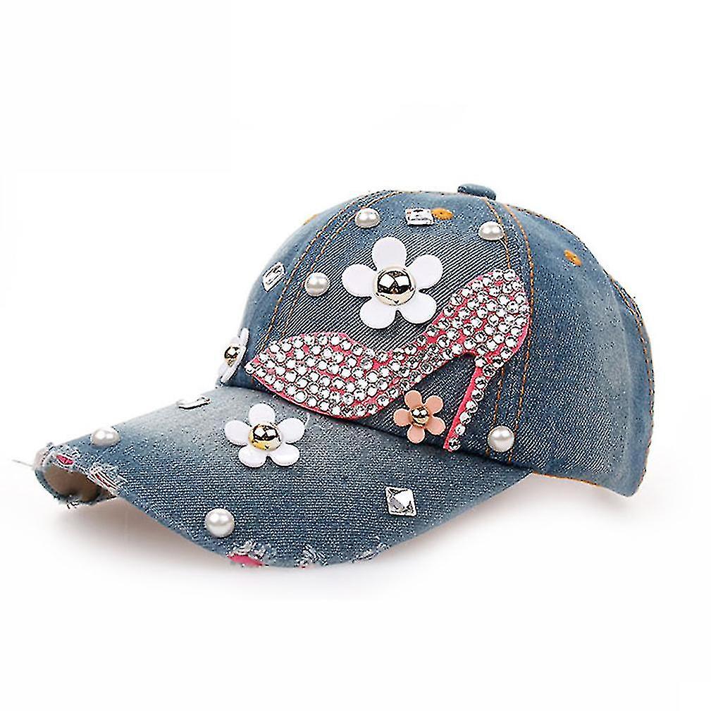 High Heels Denim Baseball Cap Stick-on 