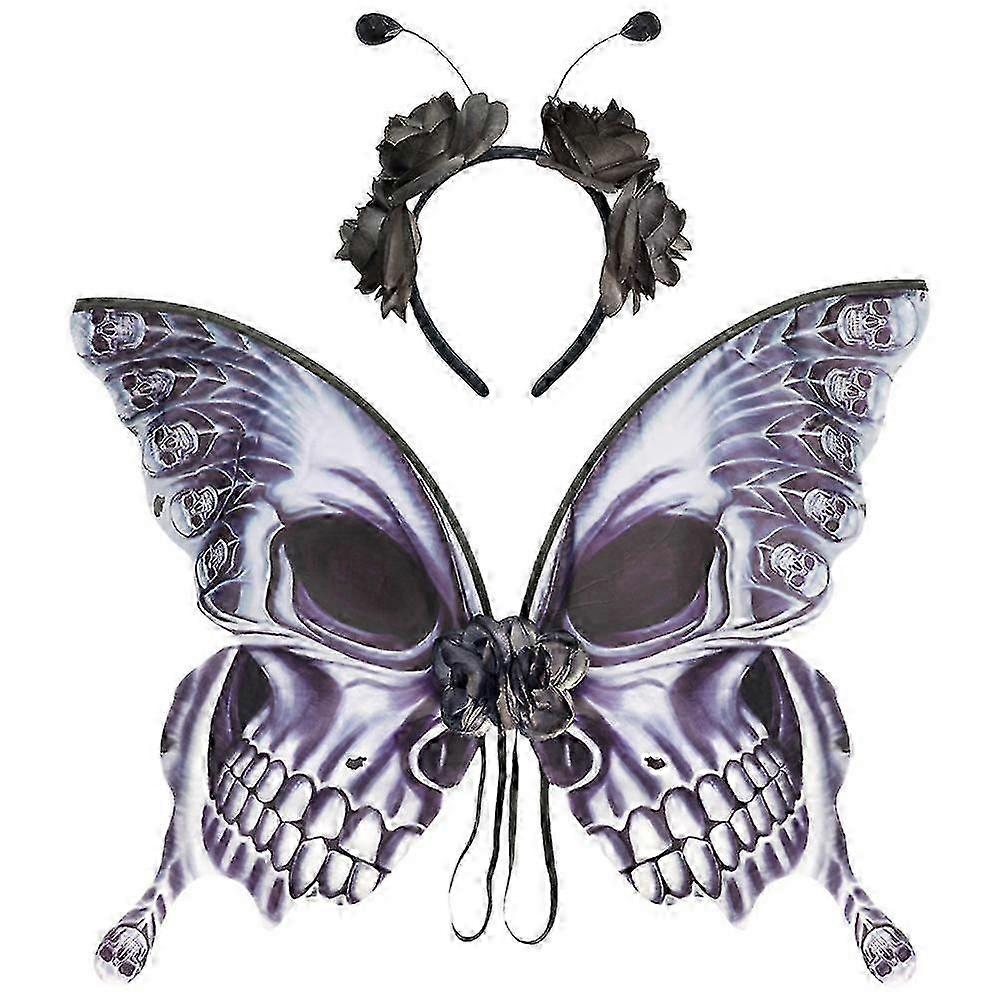 コスプレのための1セットのハロウィーンの衣裳Haloweenの蝶翼の花のカチューシャ