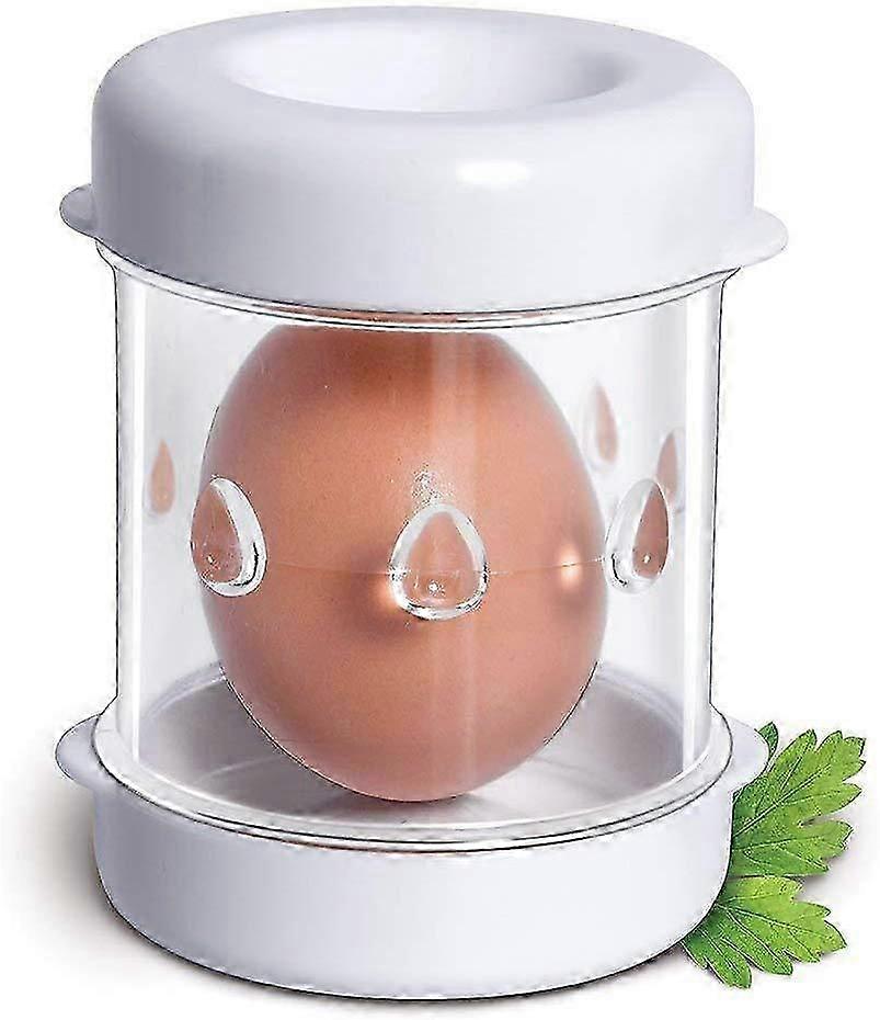 Egg removal eggshell peeler manual peeling tool hand-cranked egg peeler (White)