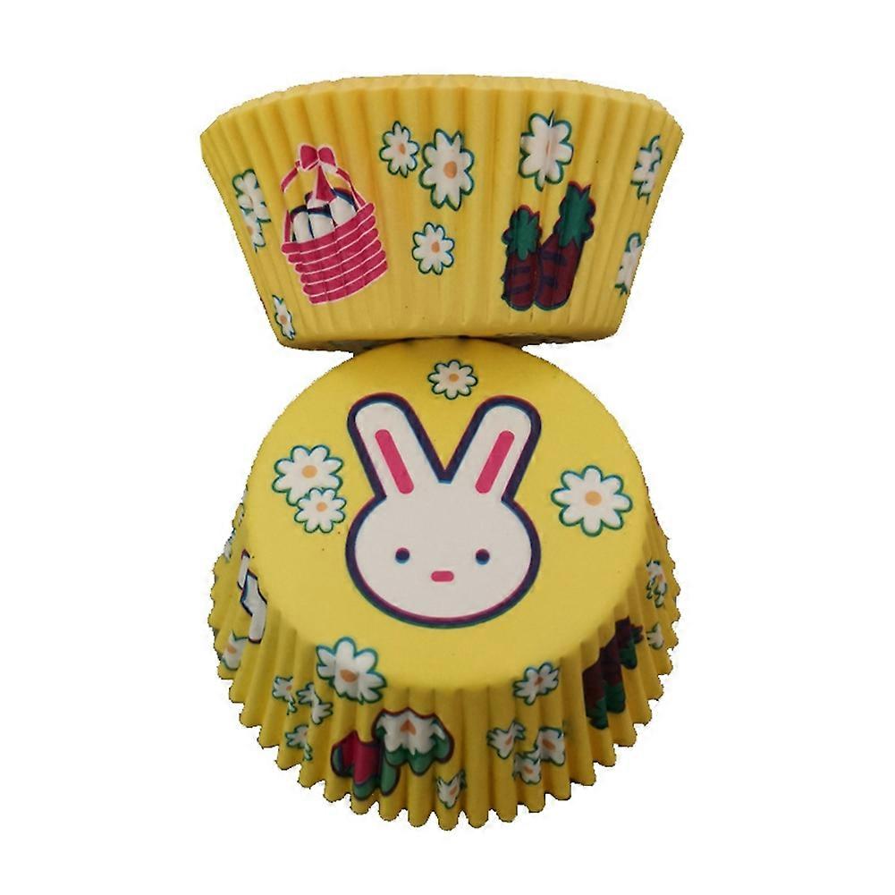 100Pcs Rabbit Print Cupcake Liners 6cm Baking Cups Durable