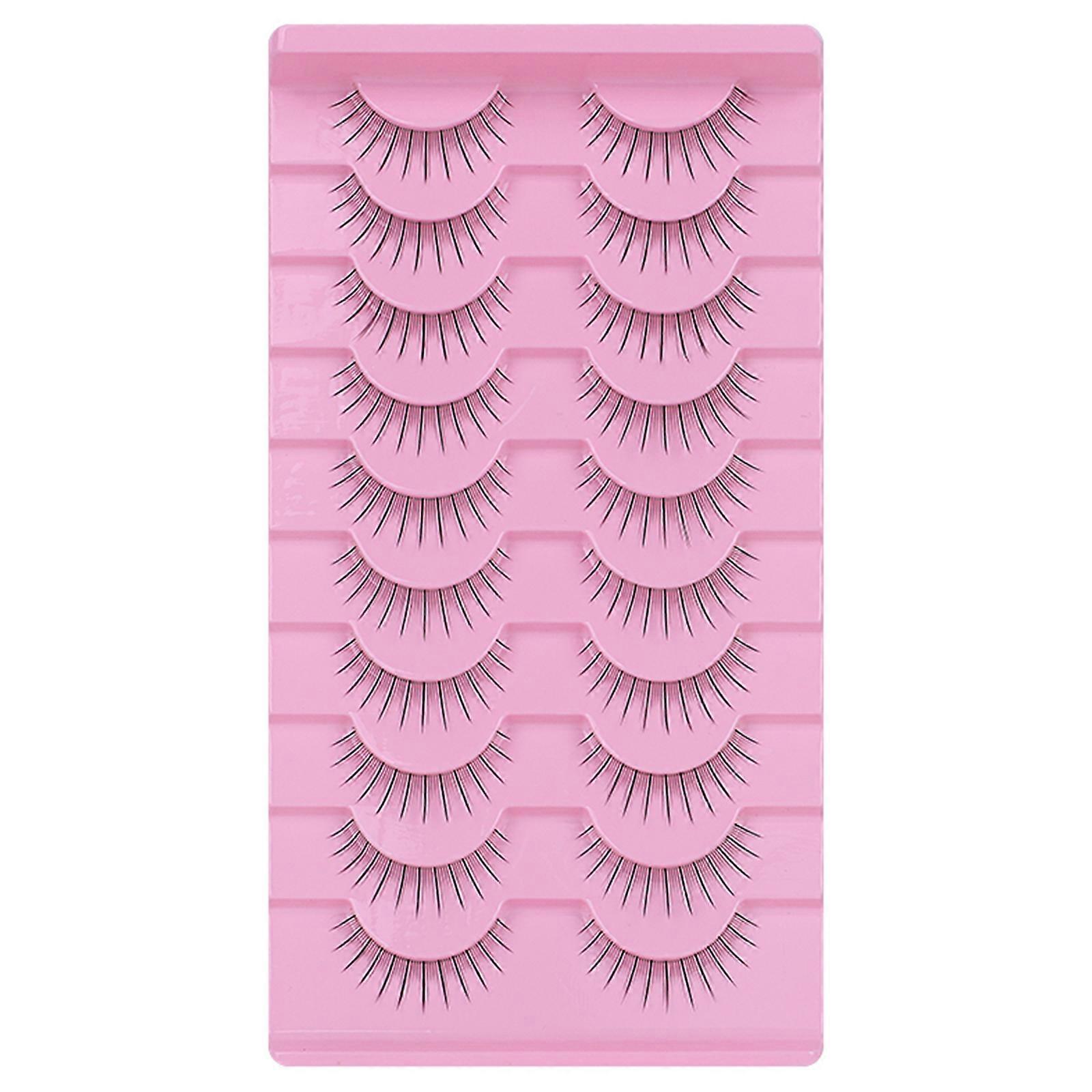 10 Pairs Comfortable and Long lasting High Quality False Eyelashes  Perfect for Social Event and Photoshoots