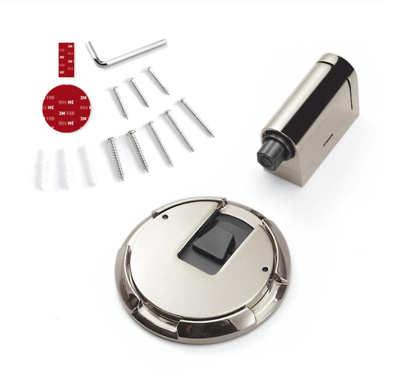 Self-Locking Door Stopper With Adjustable Height color Nickel