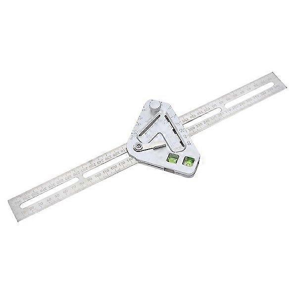 Professional Stainless Steel Combination Square for Woodworking and Mechanics - 35cm Length Measurement Tool