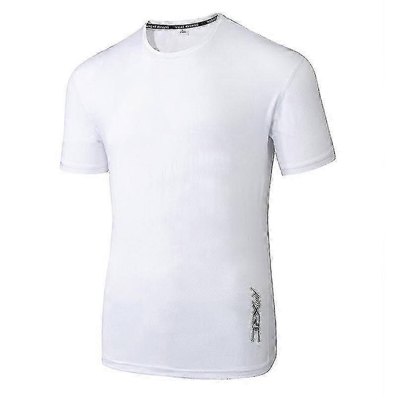 Kesä isokokoinen nopeasti kuivuva vaatetus miesten lyhythihainen T-paita urheilukunto juoksutoppi nopeasti kuivuva joustava T-paita[HS]