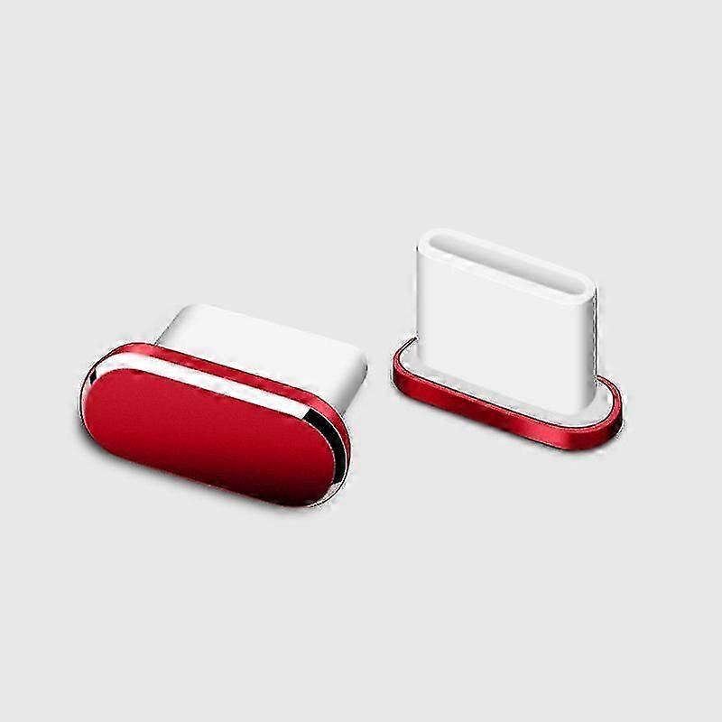 Usb Type C Anti Dust Plug,usb C Port Plug Dust Caps Compatible For Type C Charging Port For Samsung(5 Pcs,red)