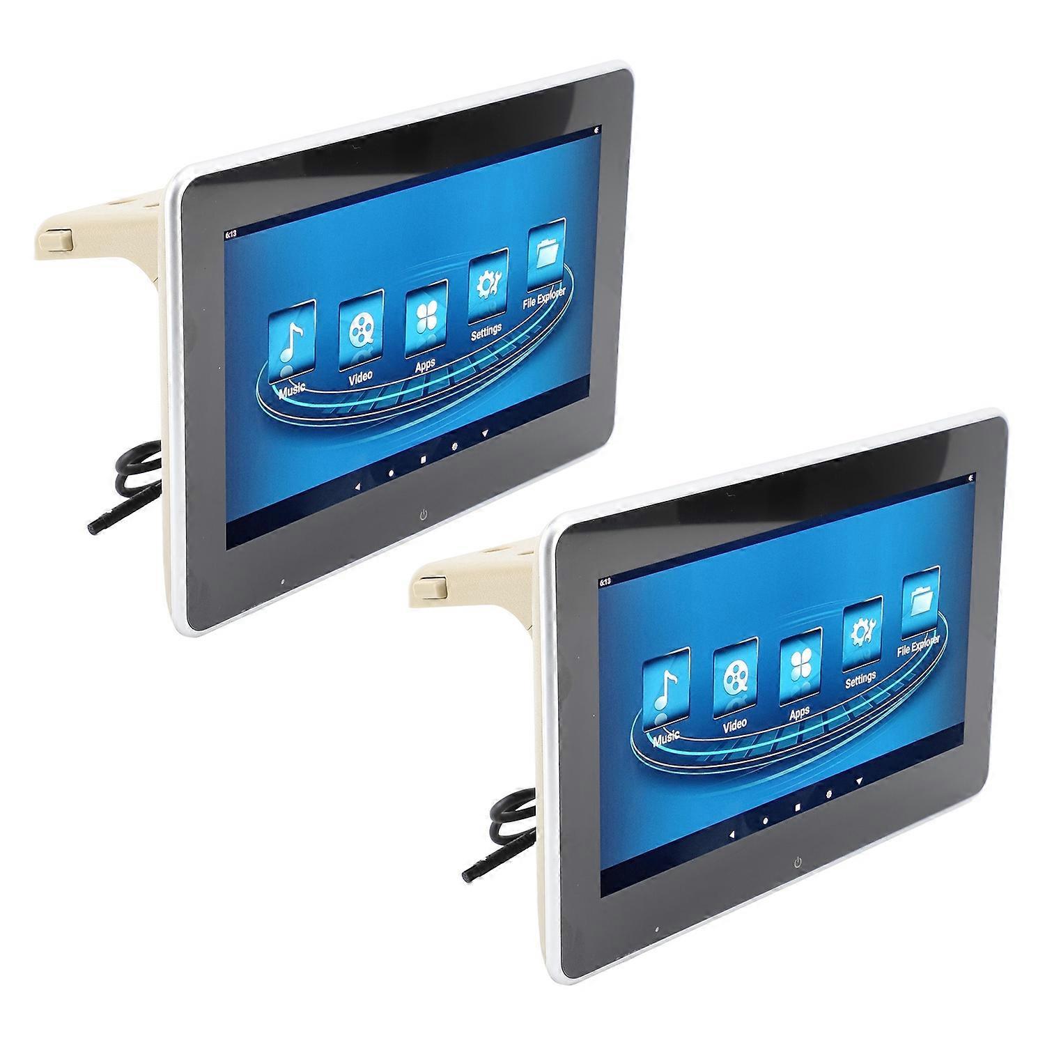 2 Pcs 11.6 Inch Screen Car Headrest Monitor Tablet for Android 11 Back Seat TV Monitors Video Player