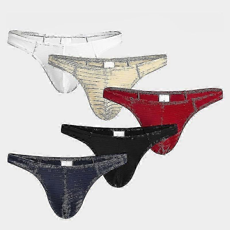 5pcs Different Colors Seductive Masculine Set String Thong For Men