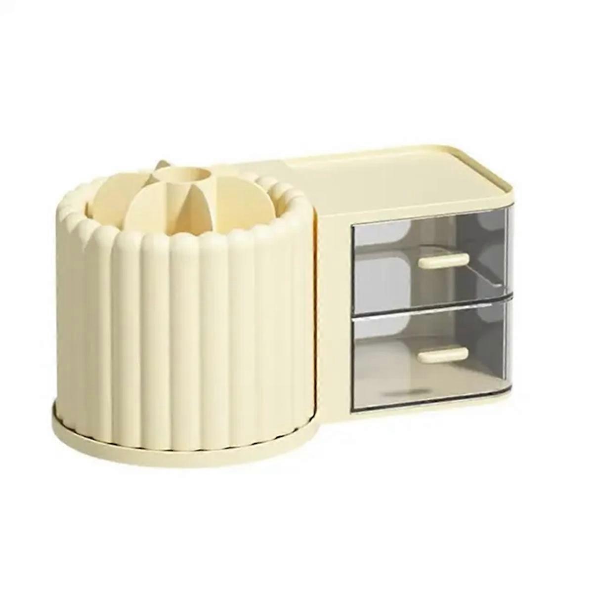 Drawer Cosmetic Storage Box Large Capacity Makeup Organizer Yellow