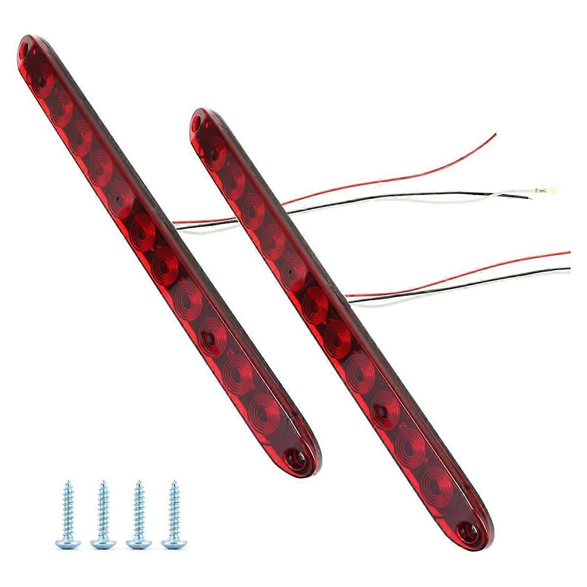 2 Pack LED Red Trailer Brake Tail Light - 11 LEDs