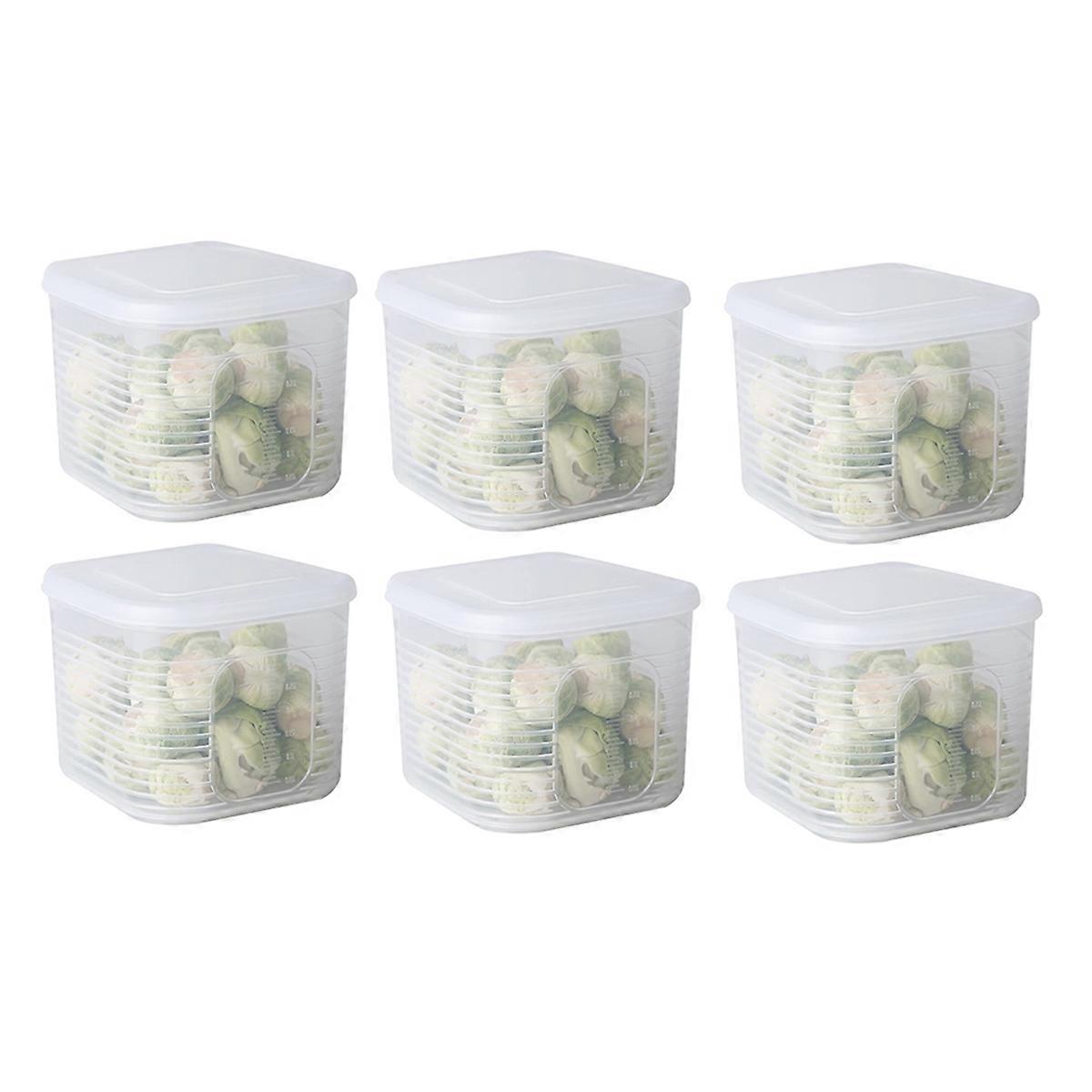Storage Box Organizer of Refrigerator with Cover Storage Room Organization for Vegetable, Fruits and