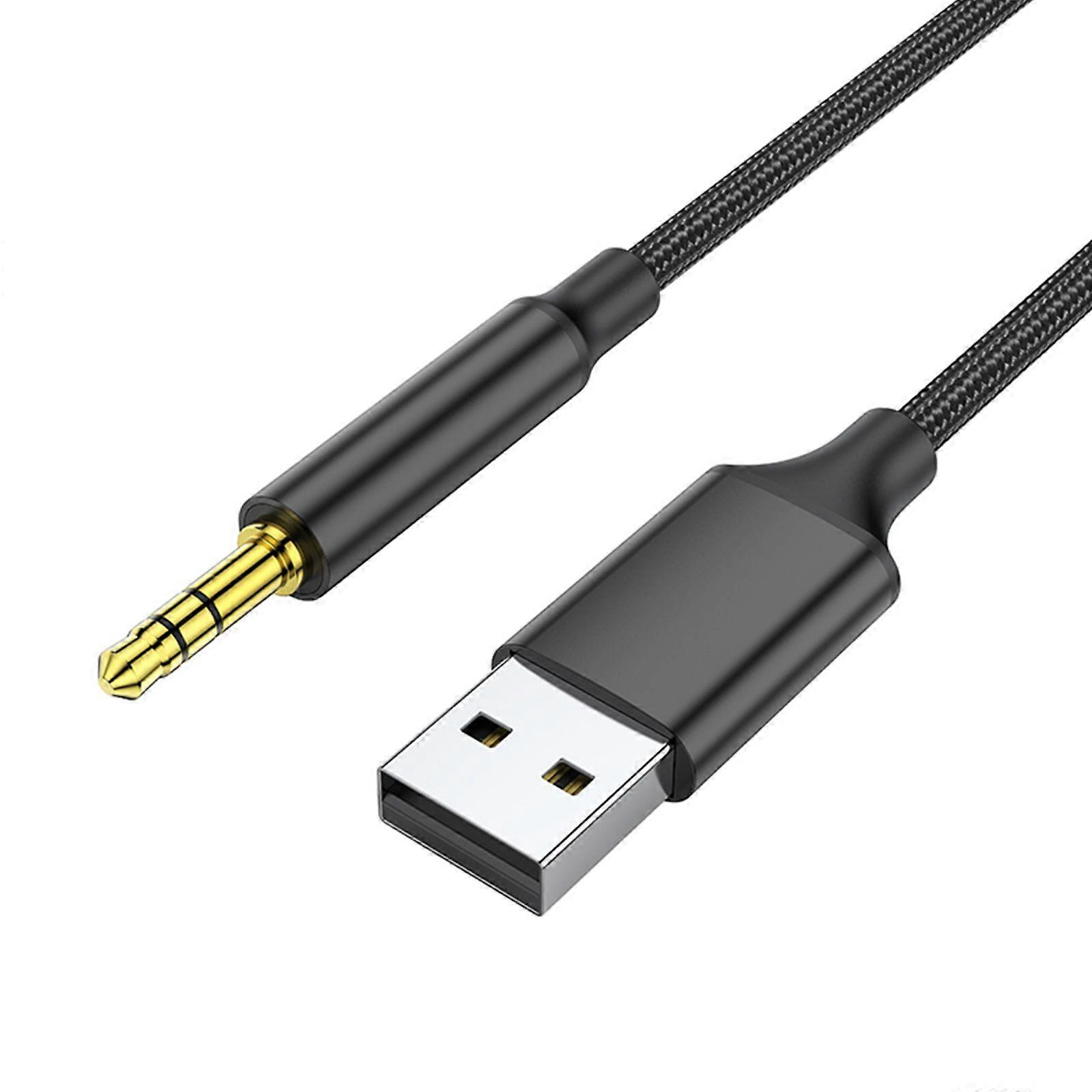 3,5 mm samec audio AUX jack na USB typ A samec aux konvertor adaptérový kabel