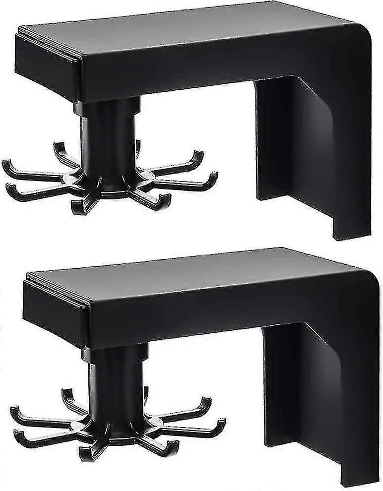 2-Piece Wall Mounted Rotating Hooks - Durable Utensil Rack for Kitchen, Easy Installation, No Drilling Required