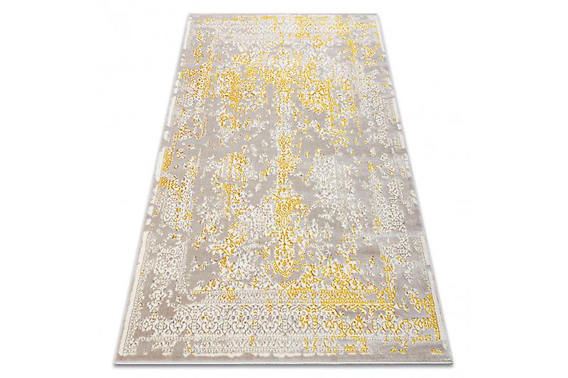 Carpet CORE 3807 Ornament Vintage - structural, two levels of fleece, beige / gold
