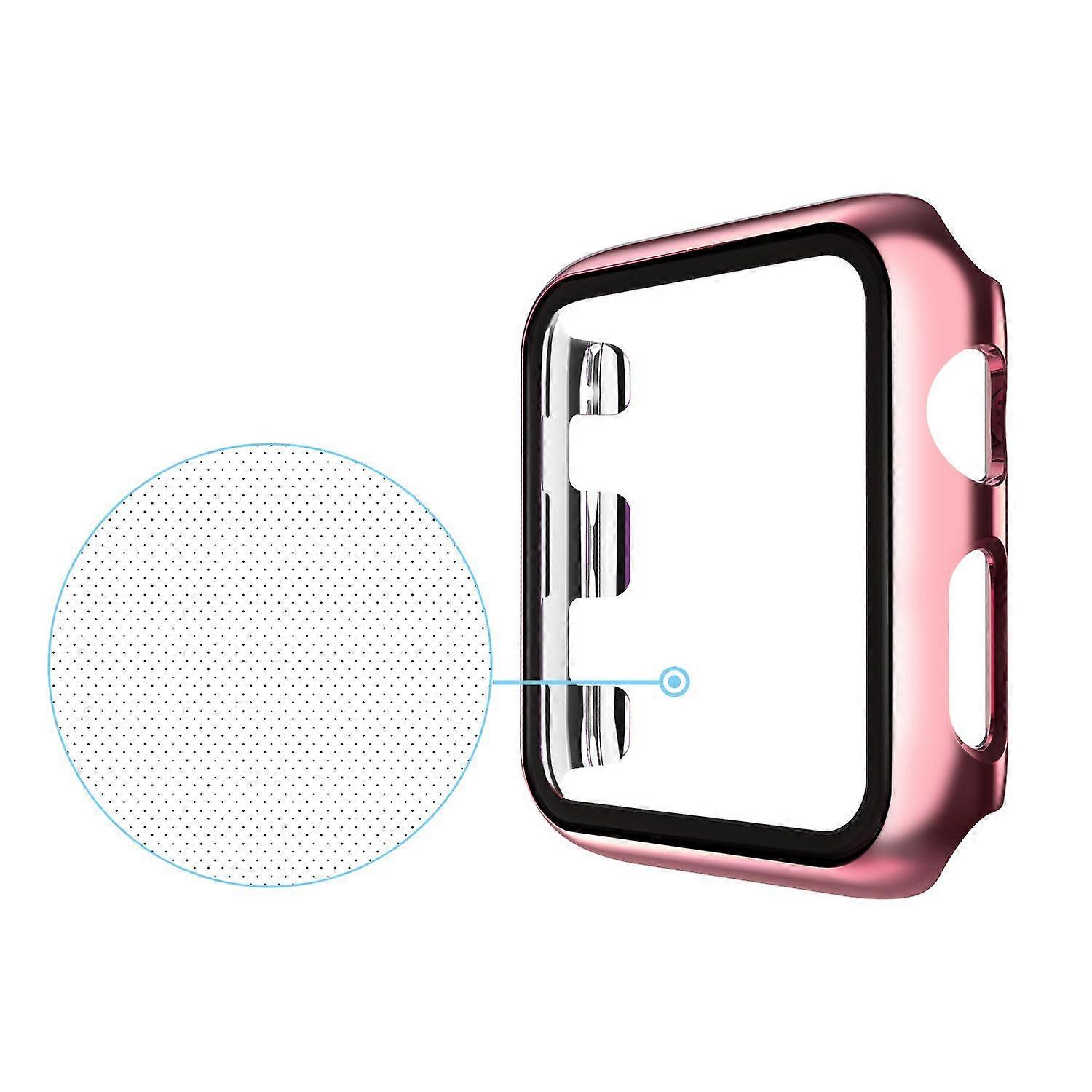 [2 PCS] Case with Tempered Glass Screen Protector for Apple Watch Series 2/3/4/5/6 40mm Hard PC Full Protective Cover