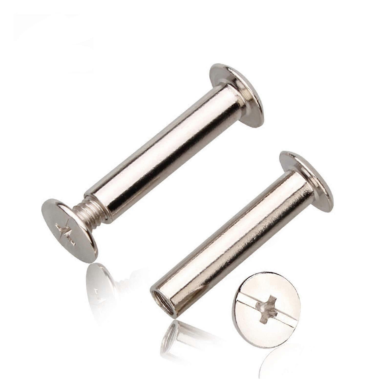 M5 Binding Screws Nickel Plated, 5-35 Mm Length, M5 X 20 Stem, For Photo Albums And Picture Books, 10 Sets