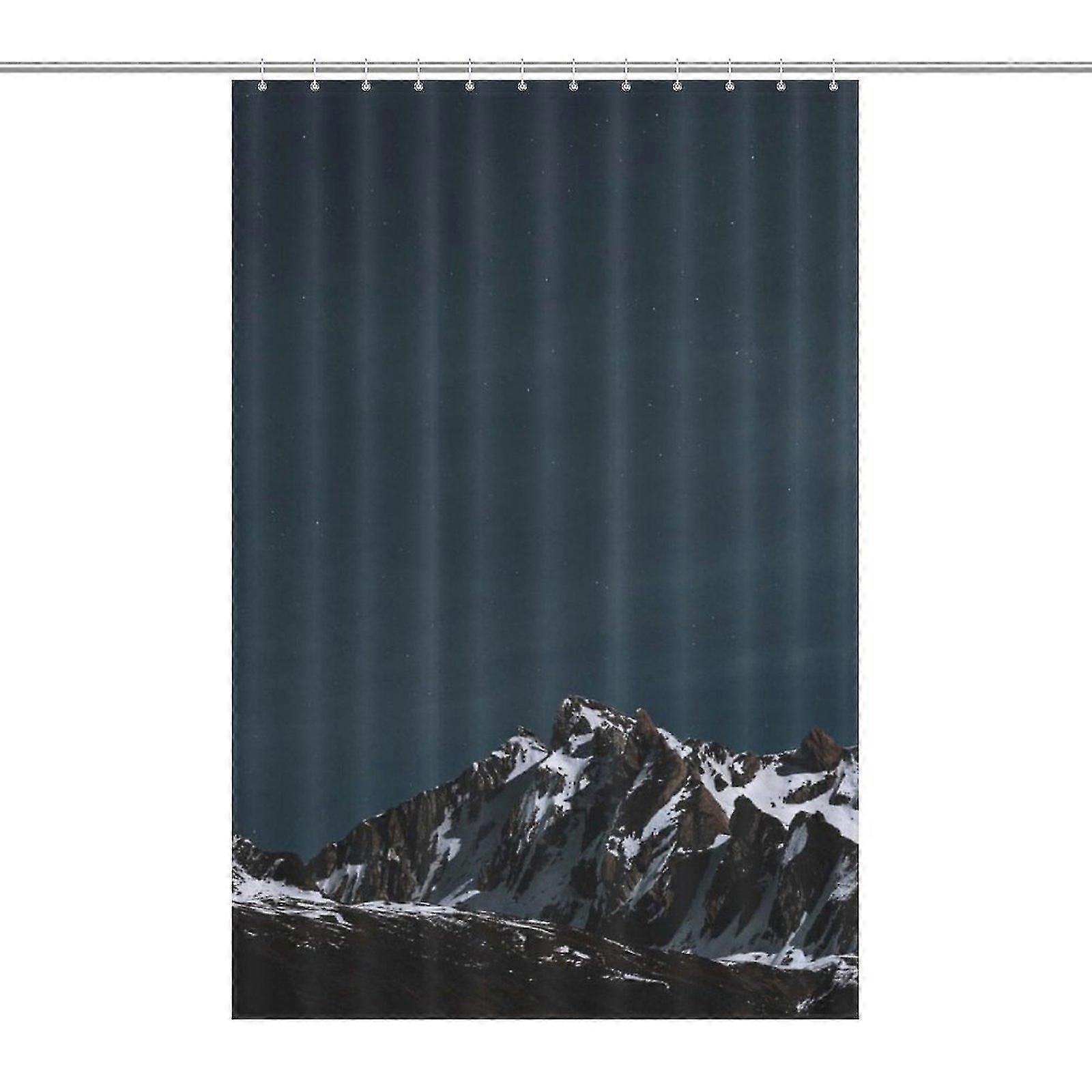 Mörkbrunt tryckt duschdraperi