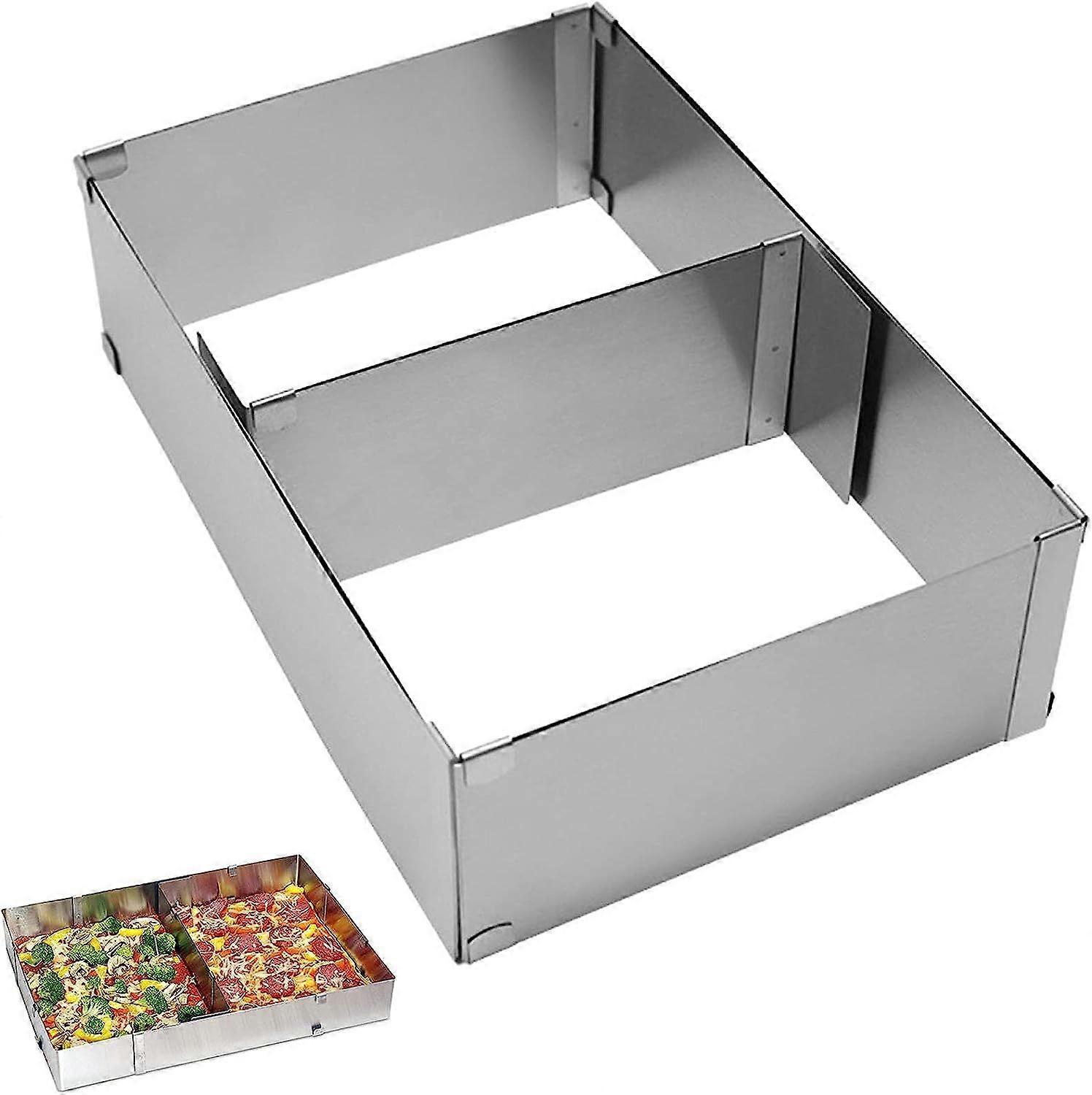 Rectangular Baking Frame Baking Frame Adjustable Stainless Steel Rectangular Adjustable Cake Mould Stainless Steel Square Cake Ring Baking Frame Recta