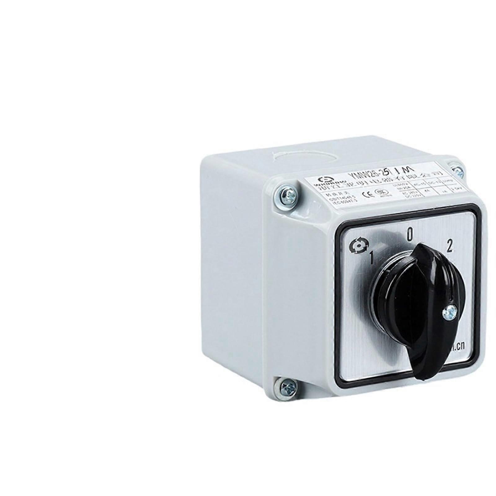 Transfer Switch LW26-25/1M Rotary Knob, 3 Gears, 1 Section, Dust and Splash Protected Housing
