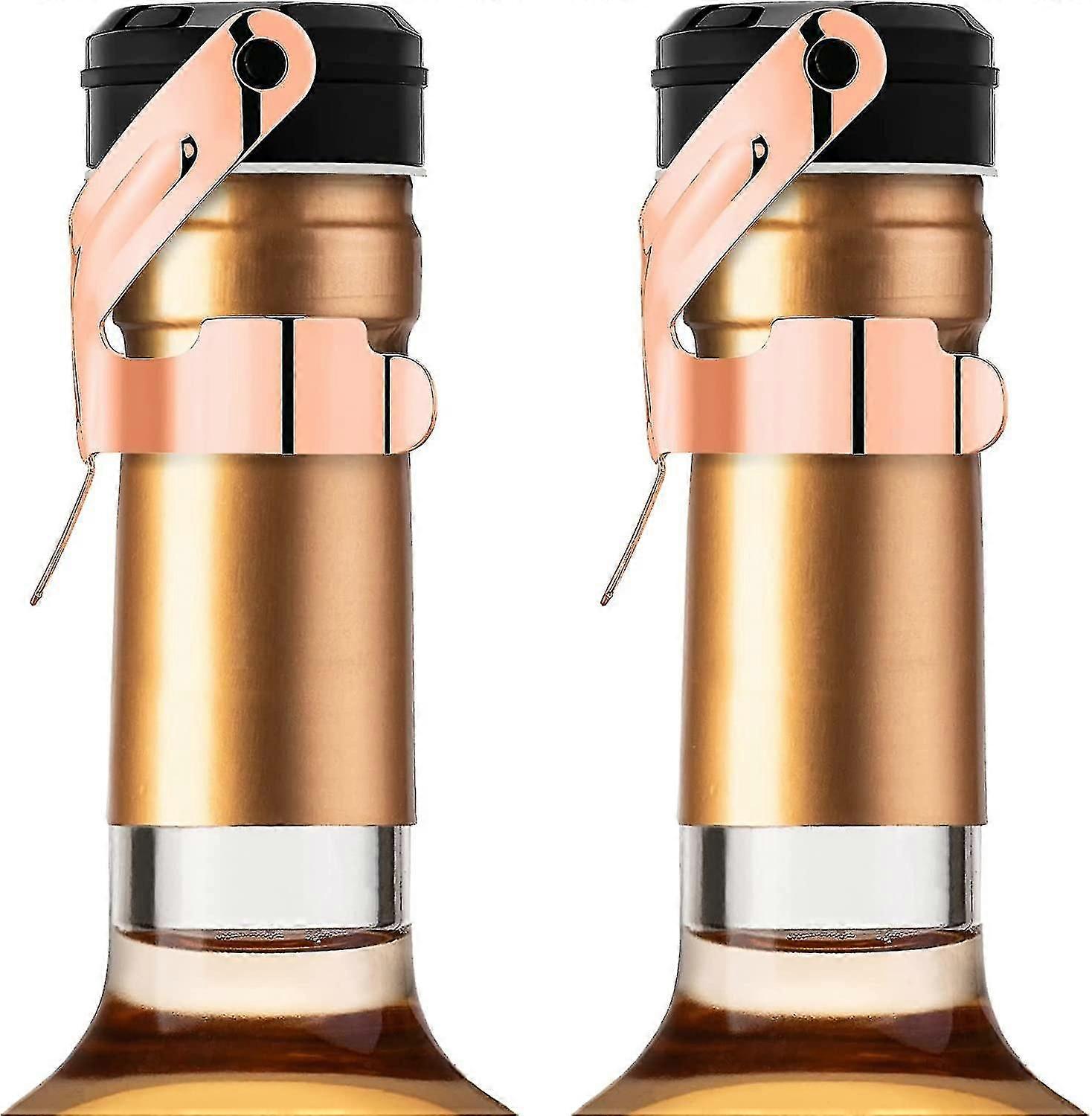 Zátka na šampanské, 2 ks nerezových zátok na šampanské pre zátku na šumivé víno Cava Prosecco