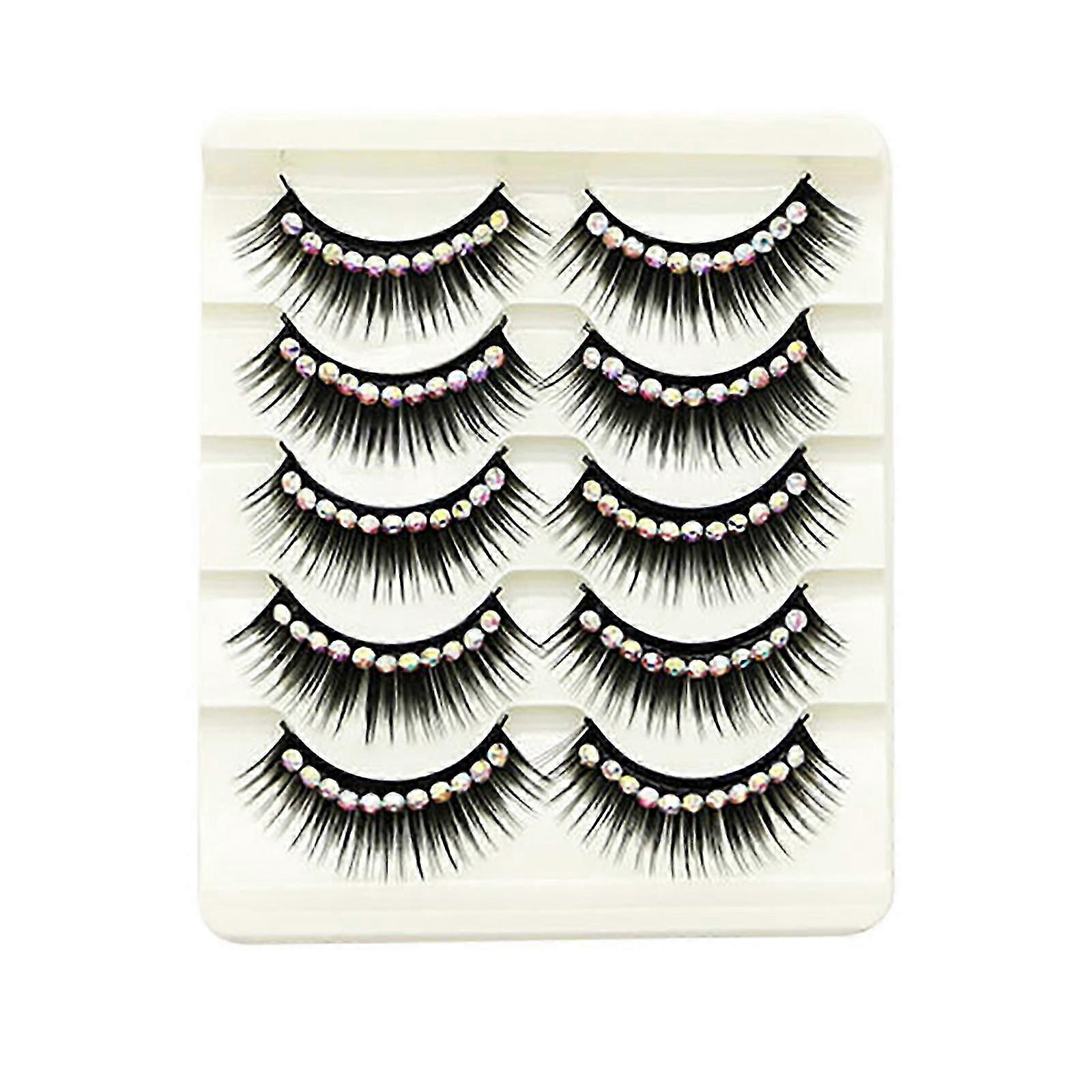5 Pairs Of Colored False Eyelashes Three-dimensional Multi-layer False Eyelashes PU6735