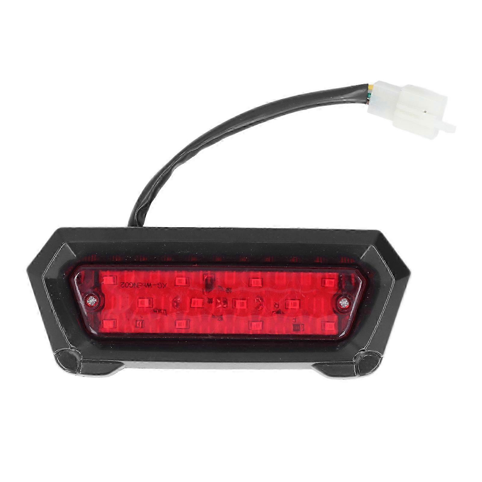 Red Reflective Lens Replacement with 3-Wire Plug for 12V Brake Lights on 50cc to 125cc Chinese ATVs and Quads