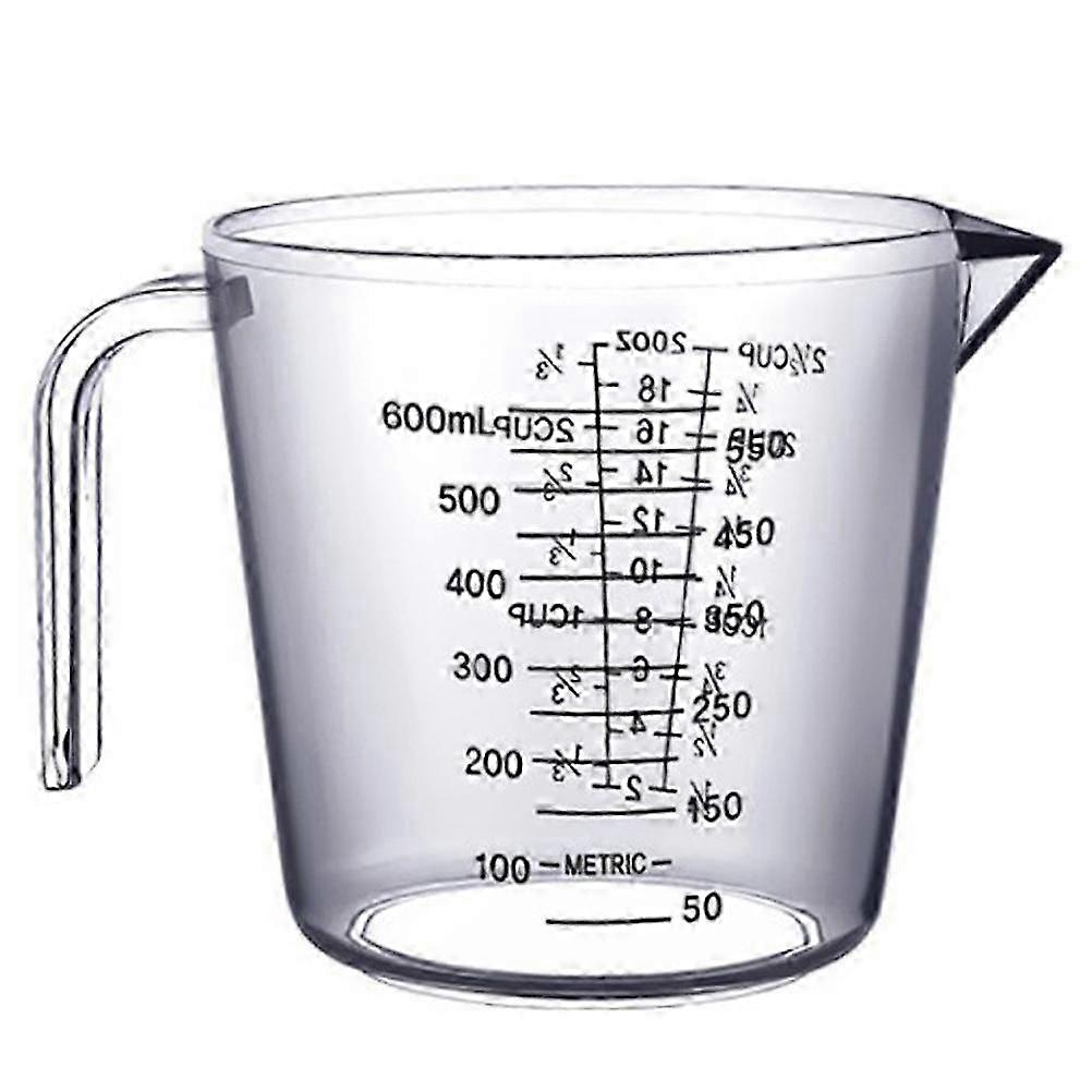 Plastic measuring cup, suitable for juice, beer and milk