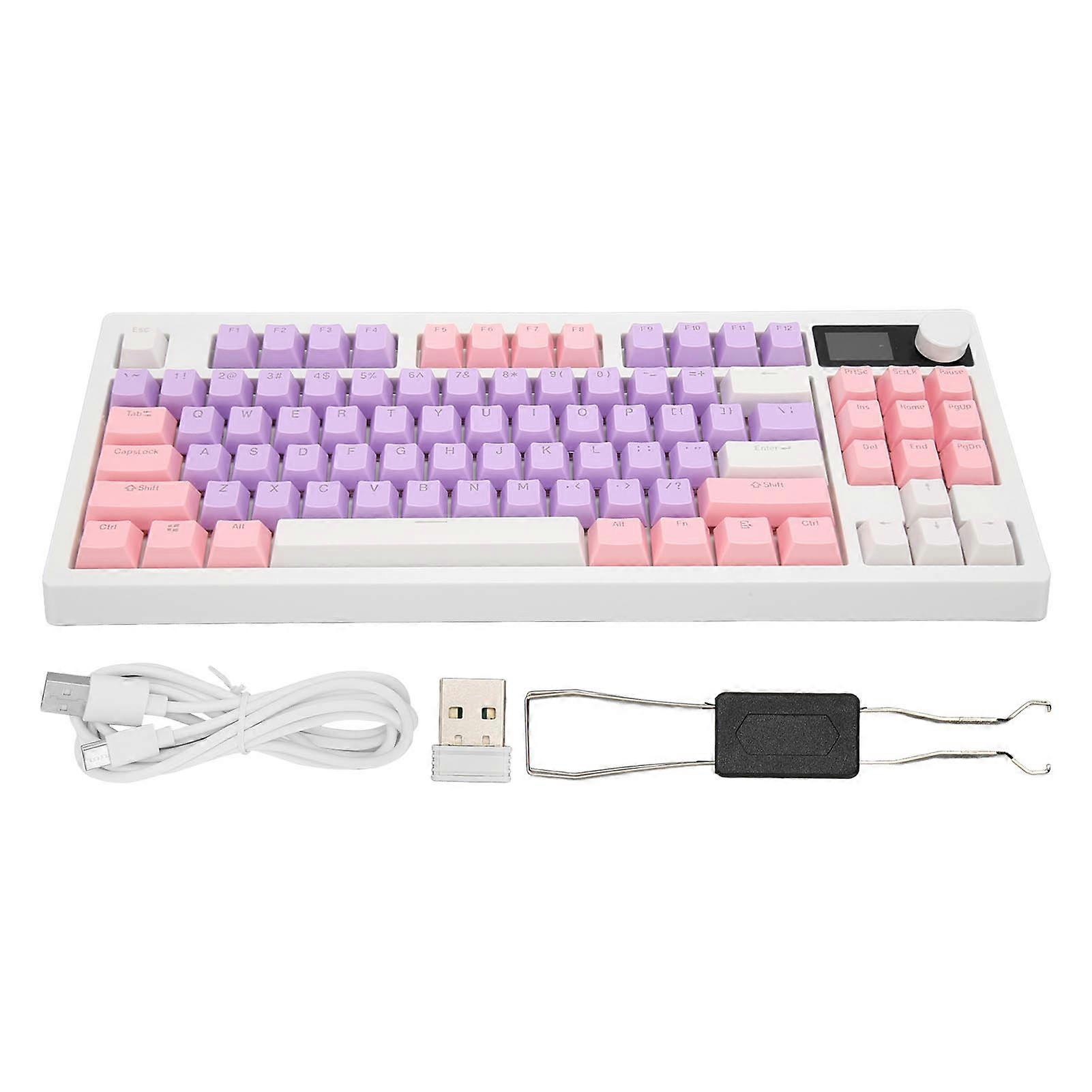 Gaming USB Wired 3 Mode Connectivity 16 Lighting Effects Hot Swappable Mechanical Keyboard for Computer