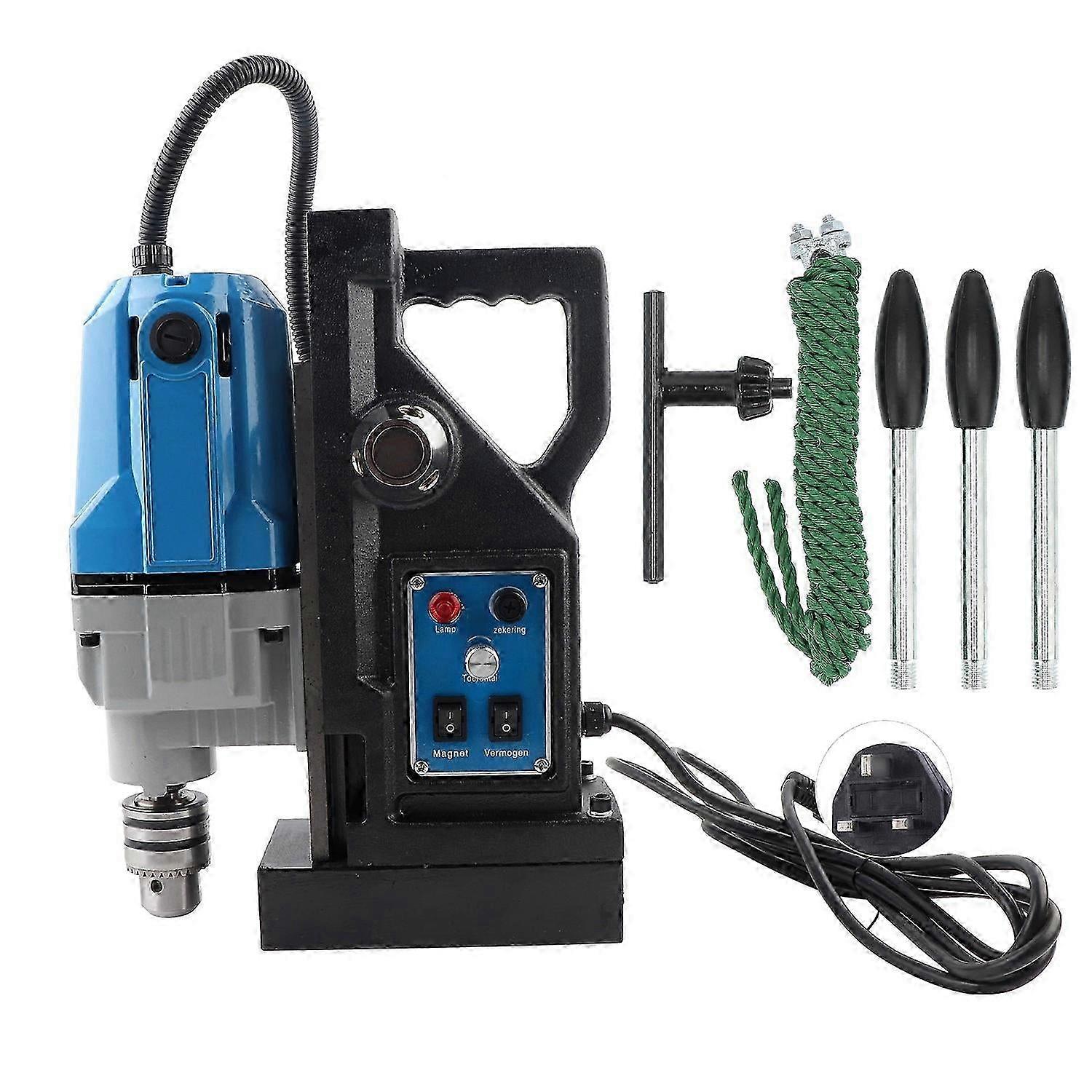 Electric Magnetic Drill Portable Drilling Tapping Machine Accessories 1100w 100?720rpmuk Plug 220v