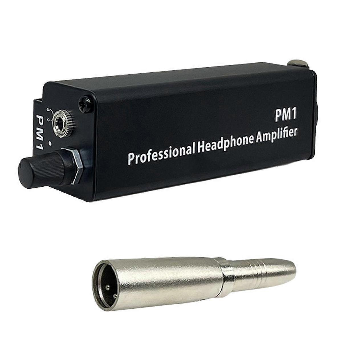 Headphone Amplifier XLR to 3.5MM Audio Interface Mini HIFI Amplifier Converter Clip Mount Portable