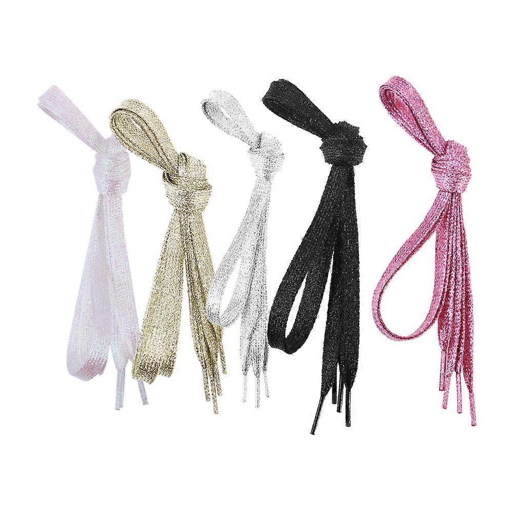 Shoe Charms For Sneakers Durable Flat Shoelaces Everyday Use Light Golden 5Pcs