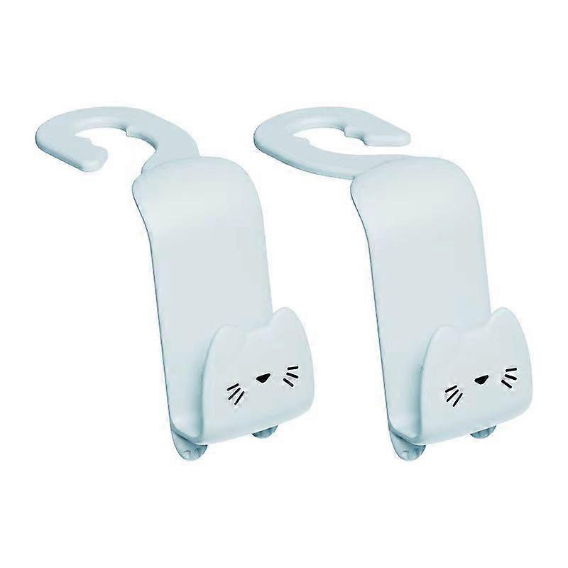 Car Seat Headrest Hooks, 2 Pack Car Storage Headrest Hooks - White