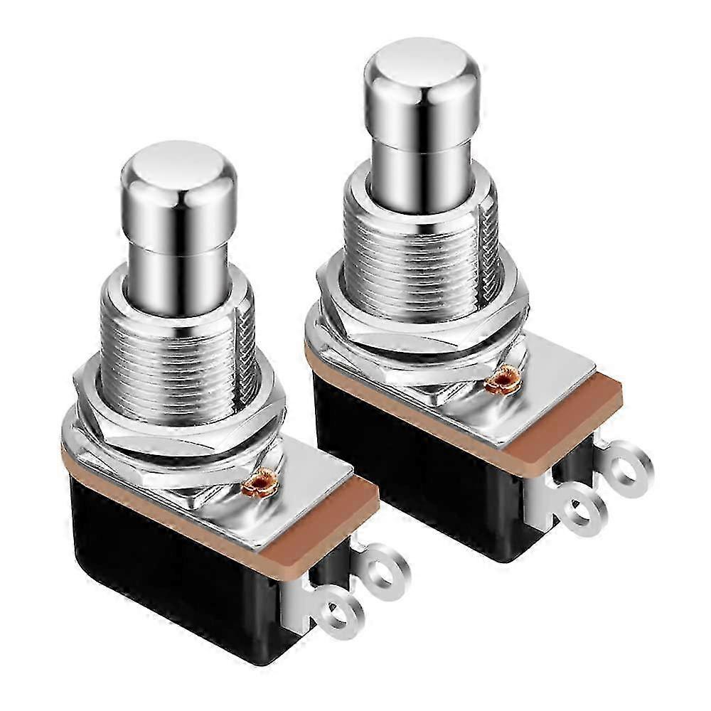 2 stk SPST øyeblikkelig fotbryter normalt åpen 2 PIN Stomp Box for gitarpedal