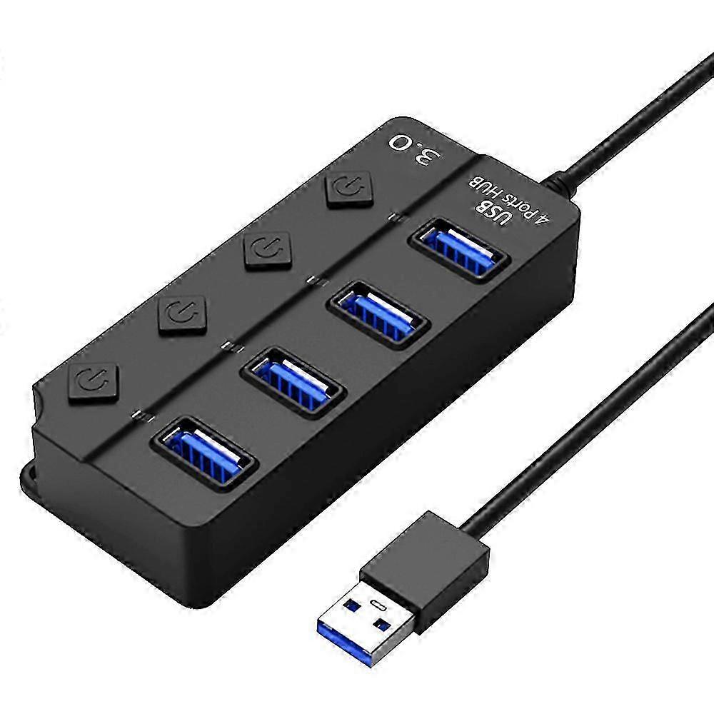 USB3.0HUB 4-port independent switch usb3.0 expander Multifunctional one-drag quarterwire
