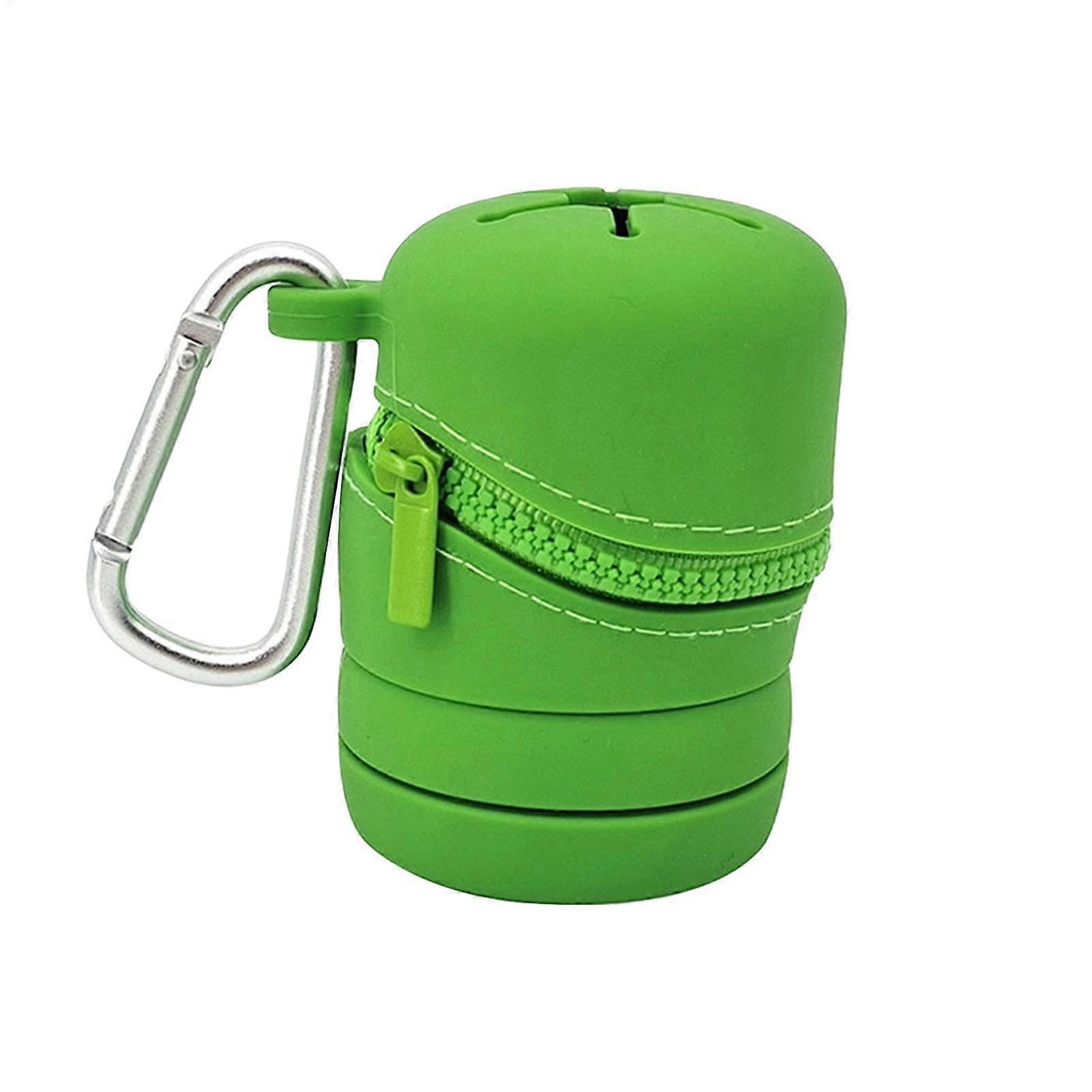 Silicone Fly Fishing Box - Foldable, Portable Green Fly Box With Hook, Multifunctional Trash Container For Rivers & Lakes