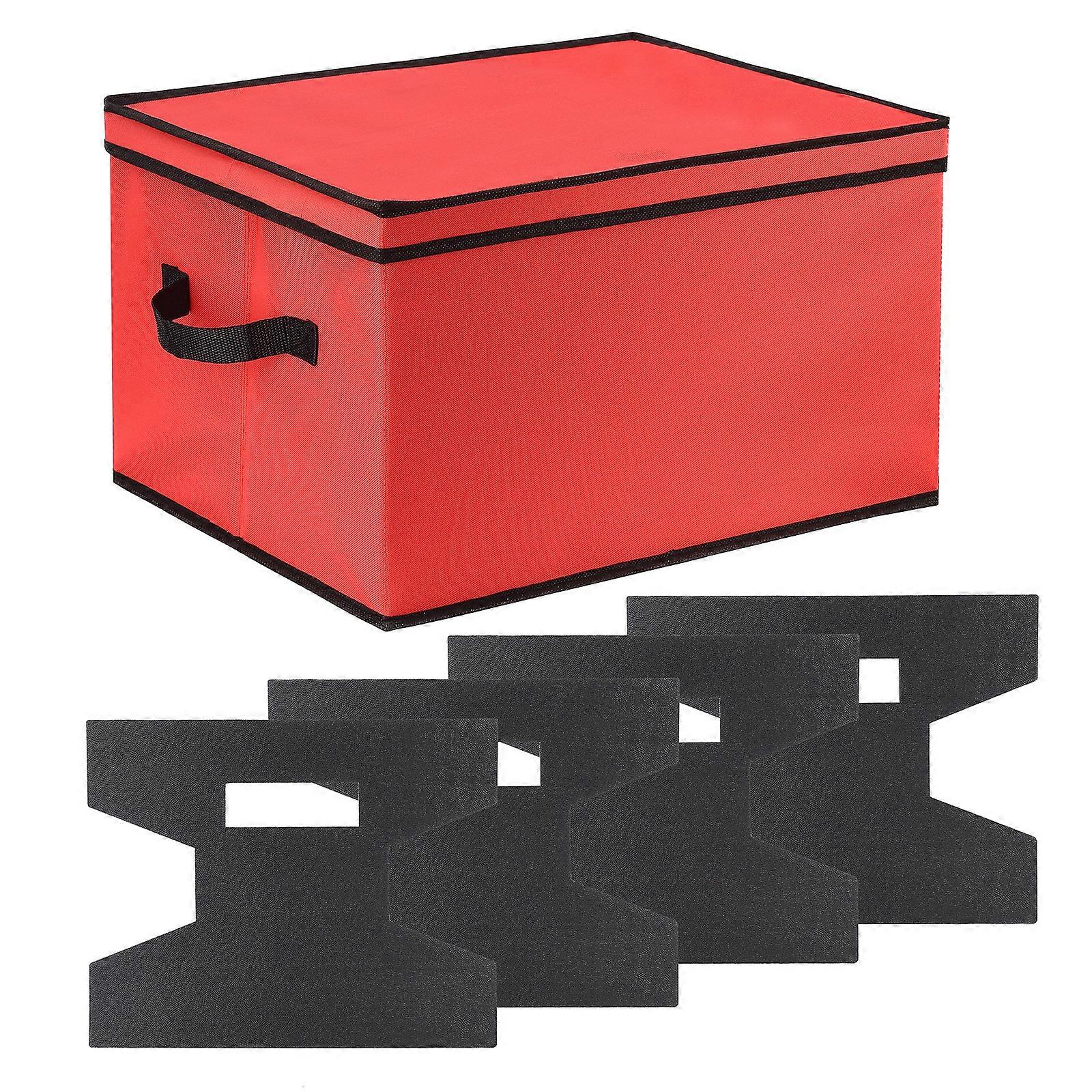 Christmas Ornament Storage, Versatile Storage Compartments For Holiday Decoration Container, Protective Durable Material With Clear Slot And
