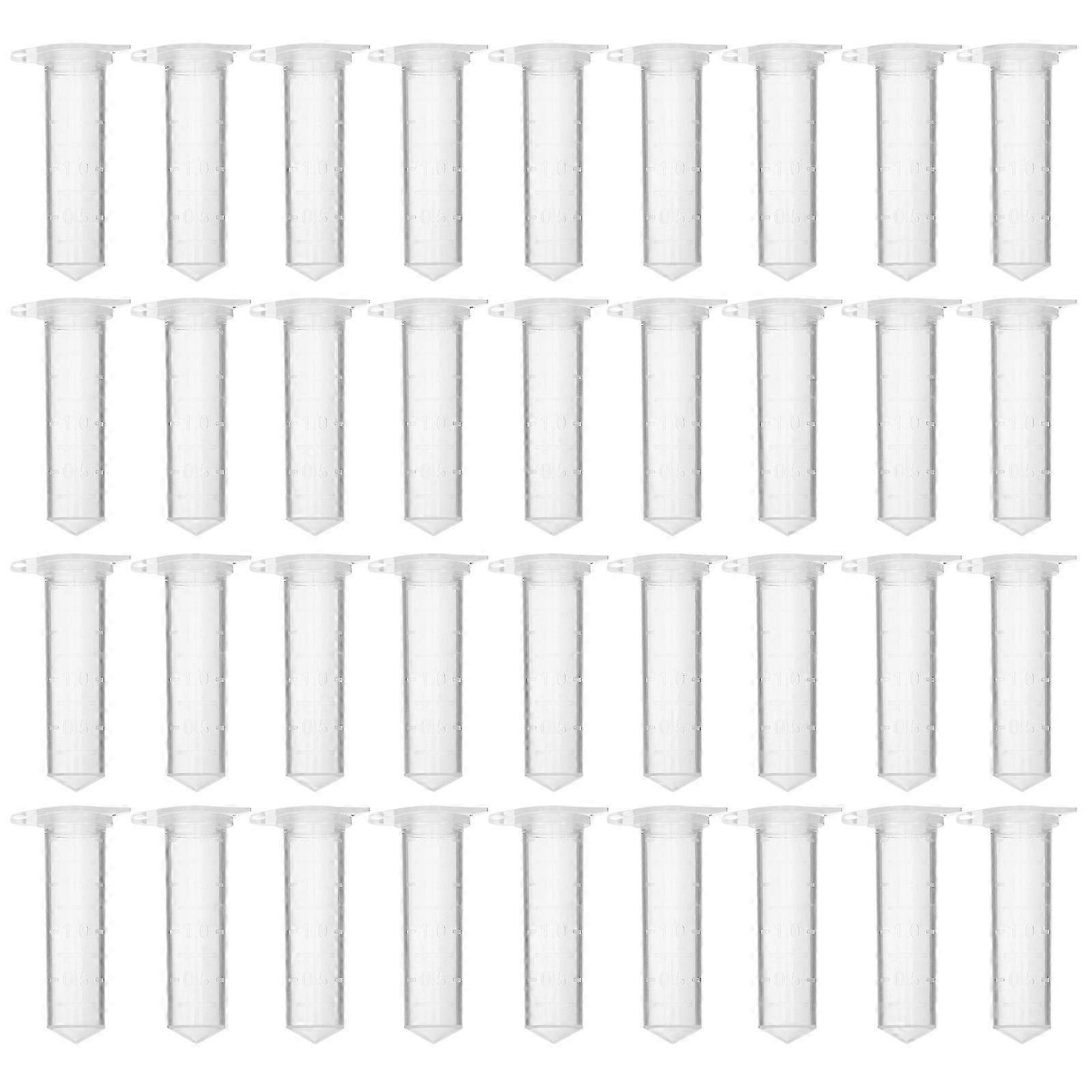 500pcs 2ml Centrifuge Tubes with Cap - 4x1cm Transparent for Lab