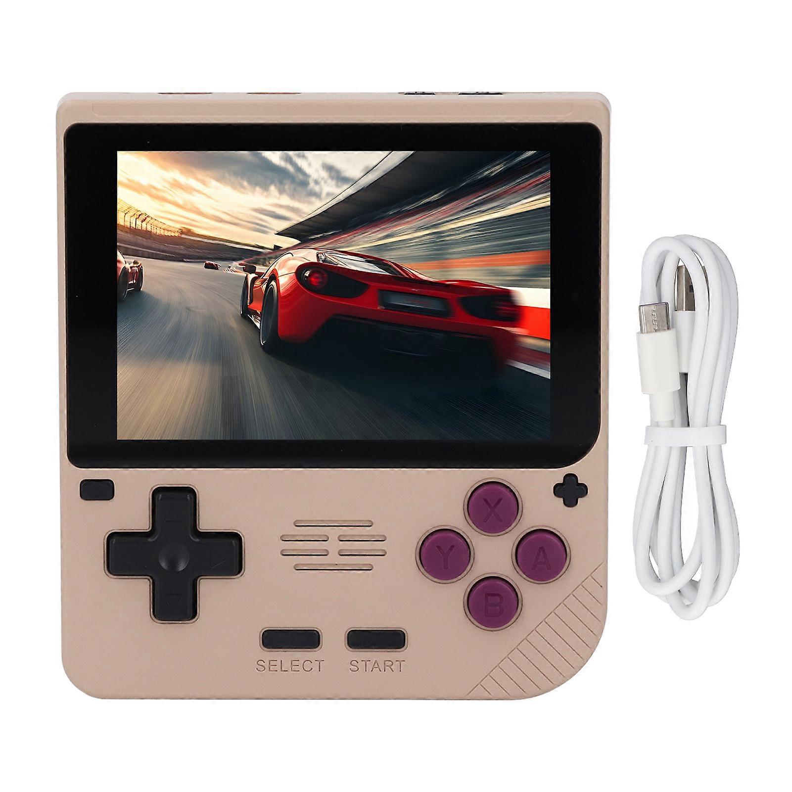 Portable Retro Game Console 3.5" IPS Screen Quad Core with 3D Joysticks 64G Khaki