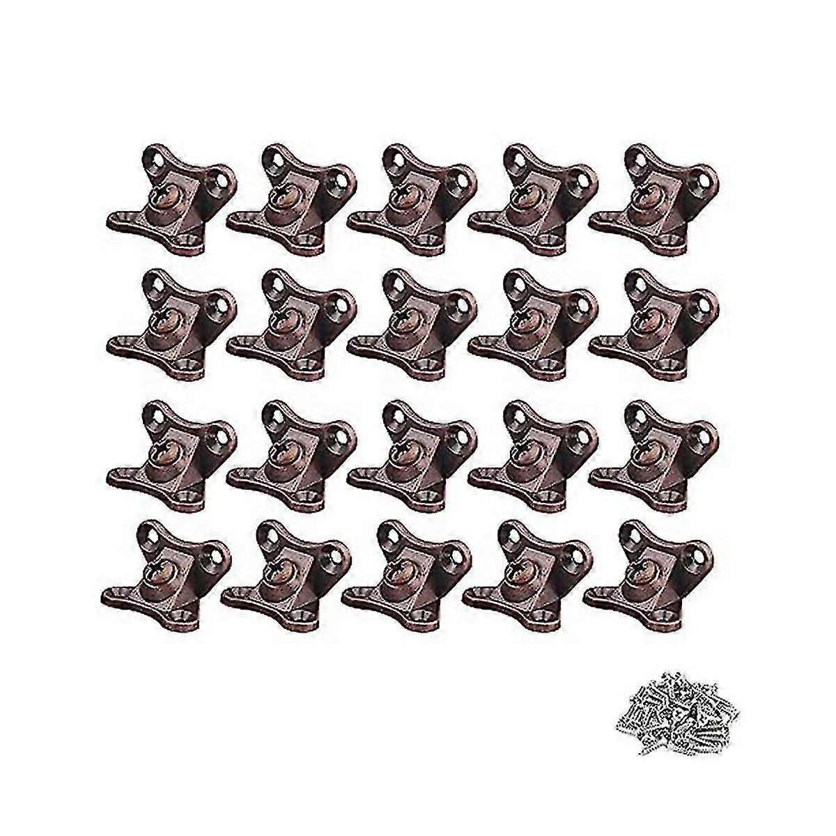 Heavy Duty Adjustable Shelf Brackets, Removable Combination Butterfly Corner & Angle L Brackets (Red Bronze)