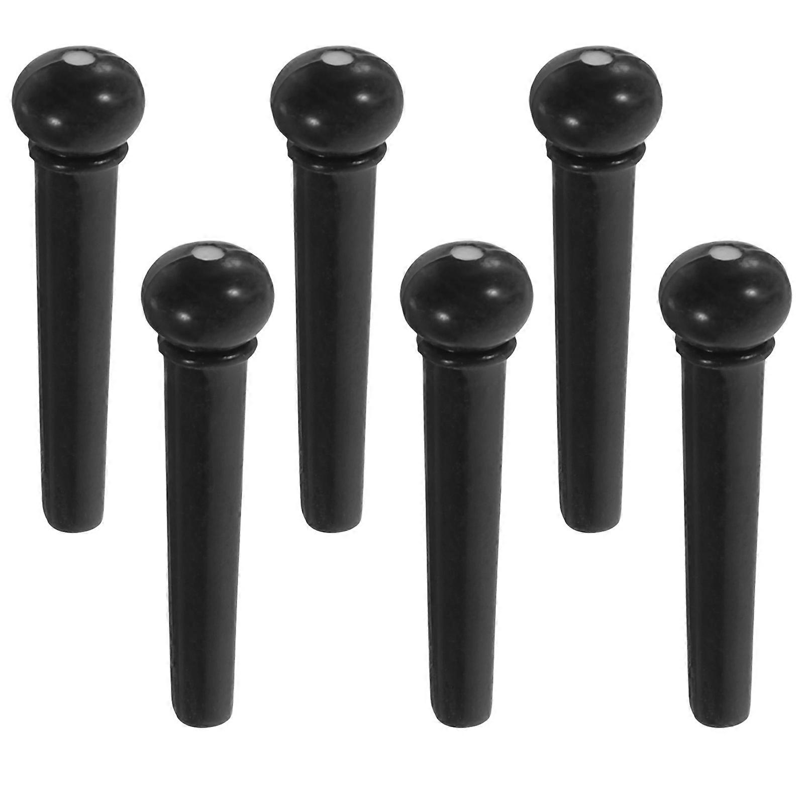 6pcs Durable Guitar Bridge Pins for Acoustic Guitars Lightweight Replacement Tuning Pegs for String Adjustment, Compatible with Various Guitar