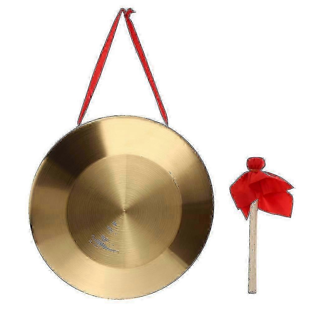 Musical Toy Desk Chime Chinese Gong Mallet Table Gong Feng Shui Brass Gong Chimes