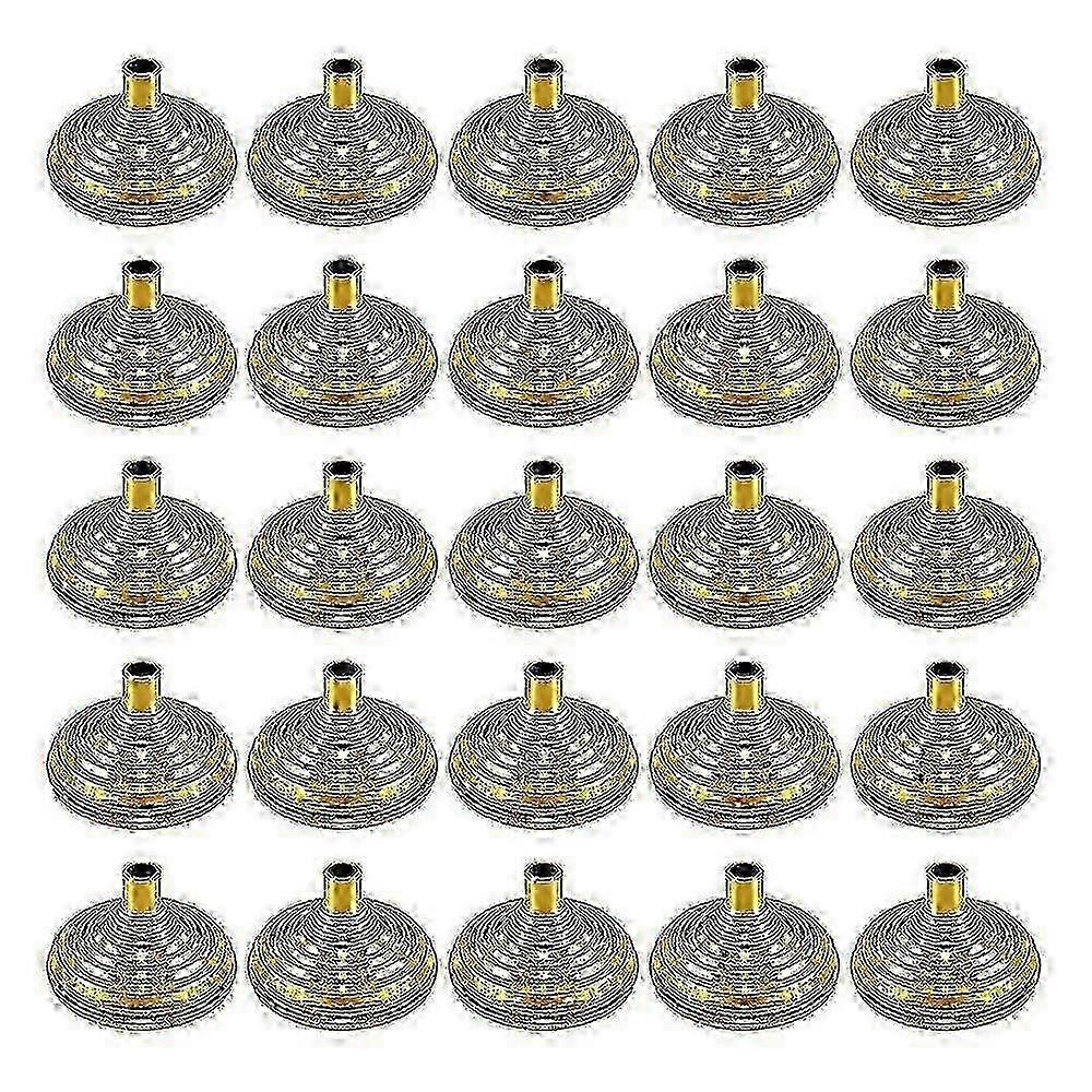 25pcs Gold Mini Hand Held Flag Stand Base for Table Bar Restaurant Party Conferences