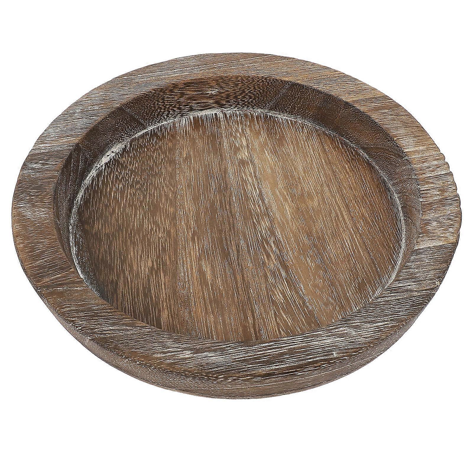Circular Wood Tray for Festive Occasions, Adding Charm to Your Interiors