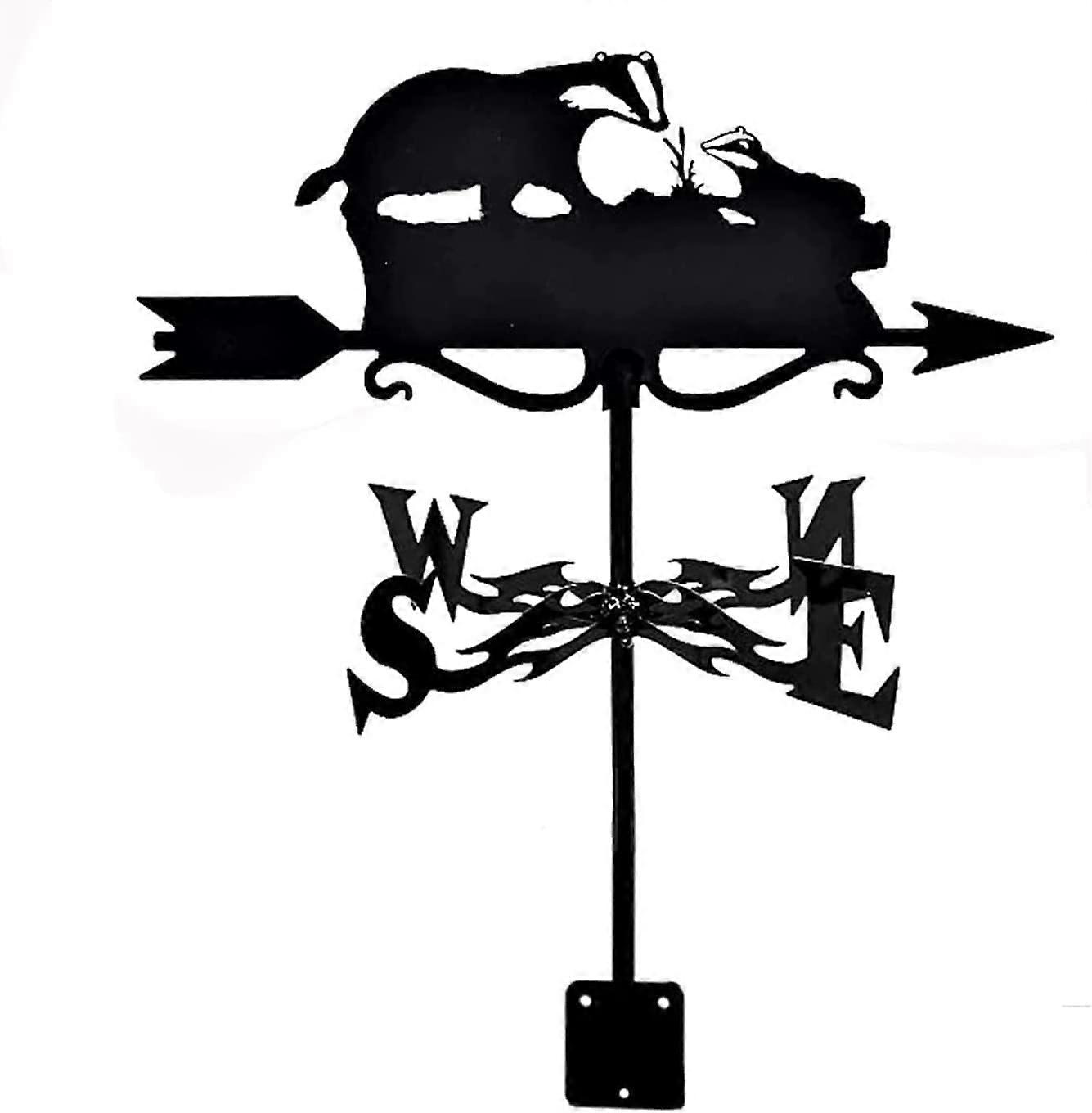 Weather Vane Animal - Metal Outdoor Wind Direction Indicator Kit For Garden And Lawn Decor