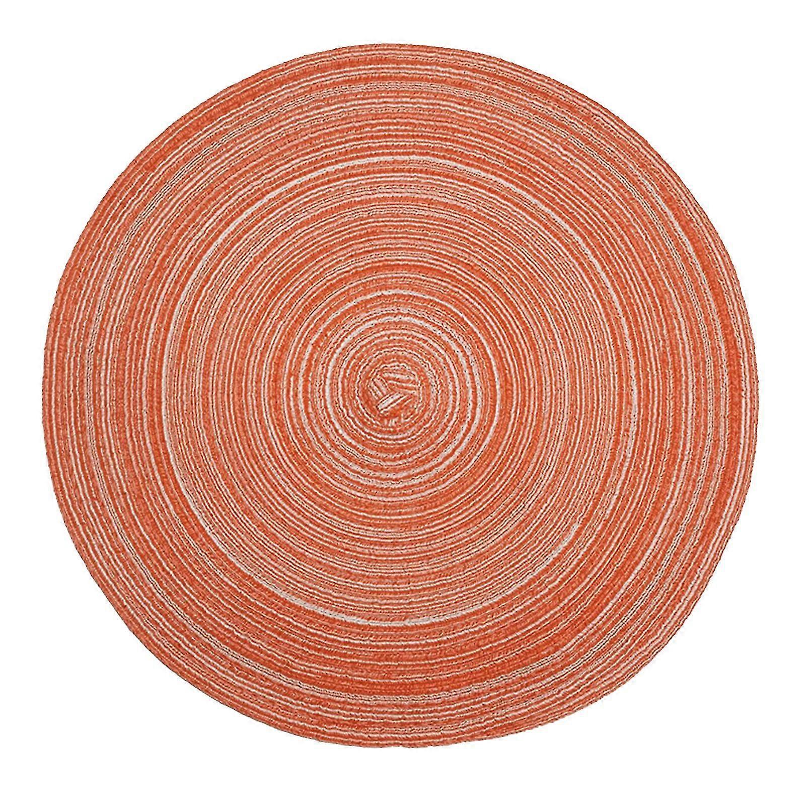 Nordic Style Circular Dining Place Mats Reusable Cotton Yarn Woven Dining Pad For Homes Or Restaurants